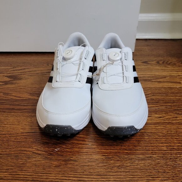 adidas S2G BOA 24 Men's Golf Shoes, IF0286, White w Black, New in Box, US 13 - Picture 2 of 15